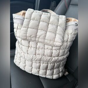 Elegant Cream Quilted Women's Bag